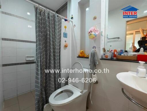 Bathroom with modern amenities and shower