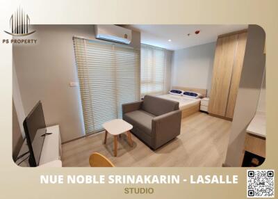 Studio apartment with modern furnishings at Nue Noble Srinakarin - Lasalle