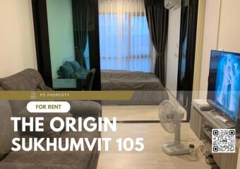 Living area with connected bedroom in a rental property at The Origin Sukhumvit 105