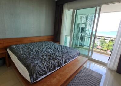Bedroom with bed and balcony