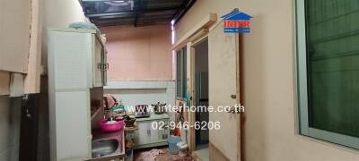 Small kitchen area with basic amenities