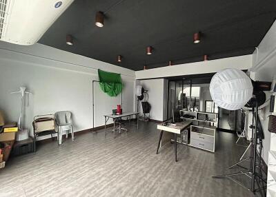 Photography studio with equipment and minimalist decor