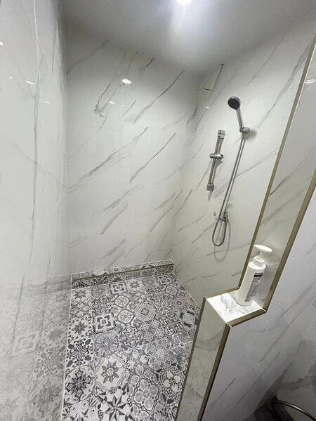 Modern bathroom with shower