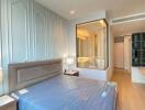 Spacious modern bedroom with ensuite bathroom