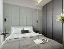 Modern bedroom with neutral tones