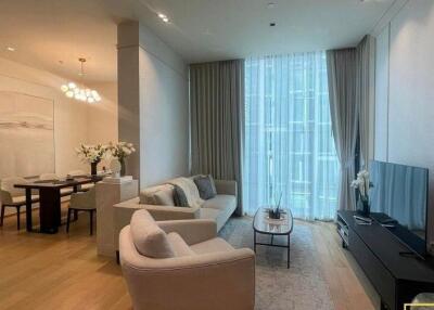Modern living room with natural light and elegant decor