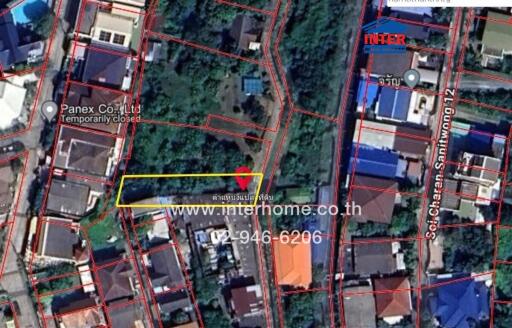 Satellite view of neighborhood with marked plot