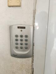 Digital keypad lock at the entrance