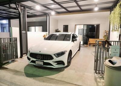 Garage with luxury car