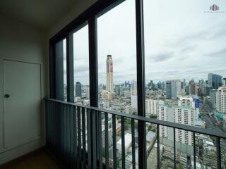 View from the balcony with a cityscape