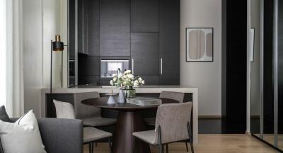 Modern kitchen and dining area