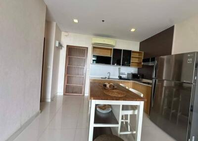 Modern kitchen with island and stainless steel appliances