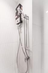 Shower area with water heater