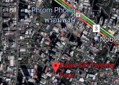 Aerial view of Baan Siri Twenty Four and surroundings