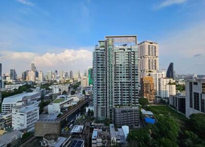 High-rise building in a cityscape with a clear sky