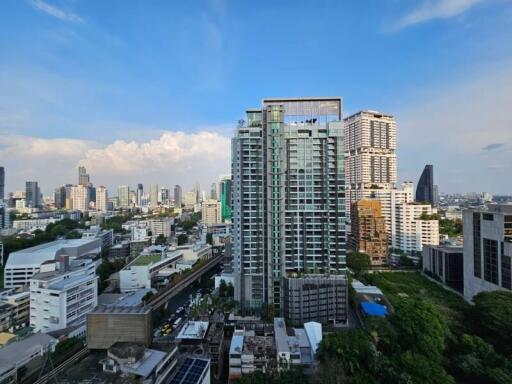 High-rise building in a cityscape with a clear sky