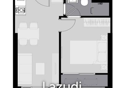 1 Bedroom 1 Bathroom 32 SQ.M Life Rama4-Asoke