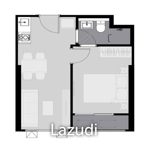 1 Bedroom 1 Bathroom 32 SQ.M Life Rama4-Asoke