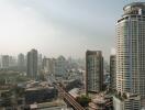 Skyline view of modern city buildings