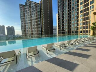 Apartment building with outdoor swimming pool