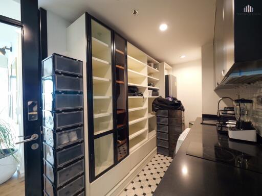 Organized utility room with ample storage