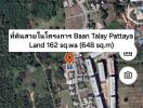 Aerial view of Baan Talay Pattaya land plot for sale, covering 162 sq.wa (648 sq.m) area