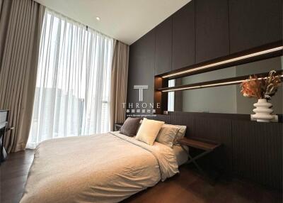 modern bedroom with large windows and contemporary design