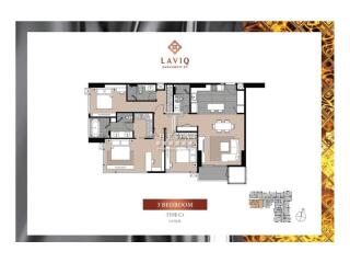 3-bedroom apartment floor plan