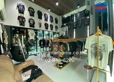 Interior view of a clothing store