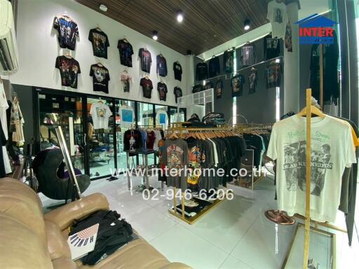 Interior view of a clothing store