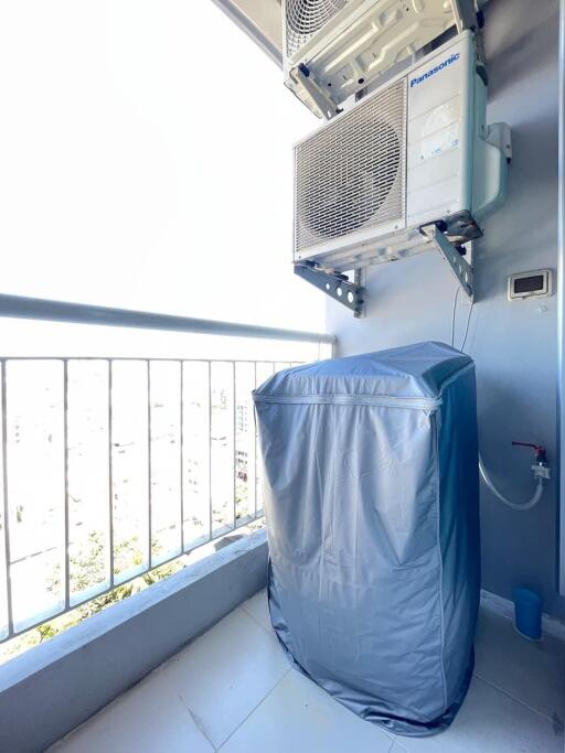 Balcony with air conditioning unit