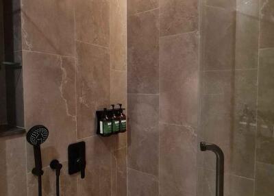 Modern bathroom with a spacious shower area