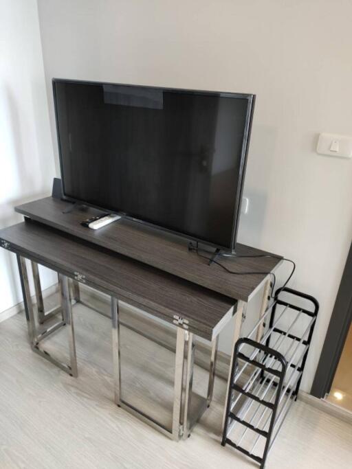 Living room with television and modern furniture