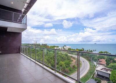 Spacious balcony with sea view
