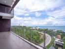 Spacious balcony with sea view