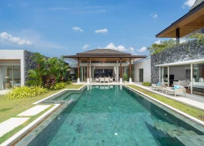 Luxury villa with pool and outdoor seating