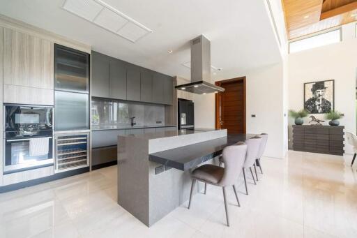 Modern Kitchen with Island and Bar Seating
