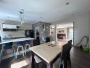 Modern kitchen and dining area with open layout