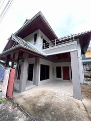 Exterior view of a two-story modern house