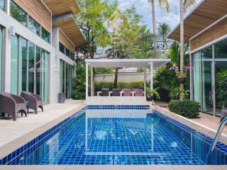 Private Pool Villa with 4 Bedrooms in Choeng Thale For Rent