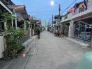 Street view of a residential neighborhood