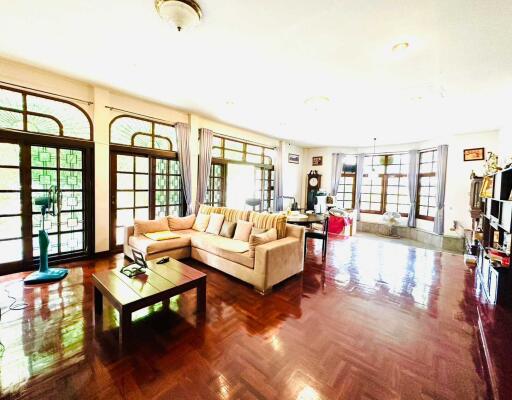 Spacious and well-lit living room