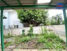 garden area with greenery and trees