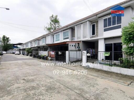 Exterior view of residential townhouses