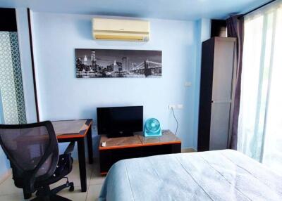 Fully furnished studio room with garden view