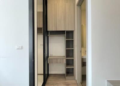 Closet space with a modern design