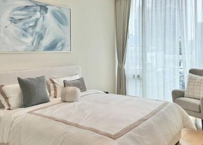 Modern bedroom with elegant furnishings