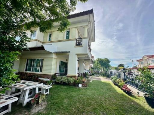 Two-story house with garden