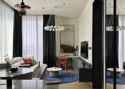 Modern living room with stylish decor