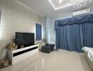 Spacious bedroom with modern amenities